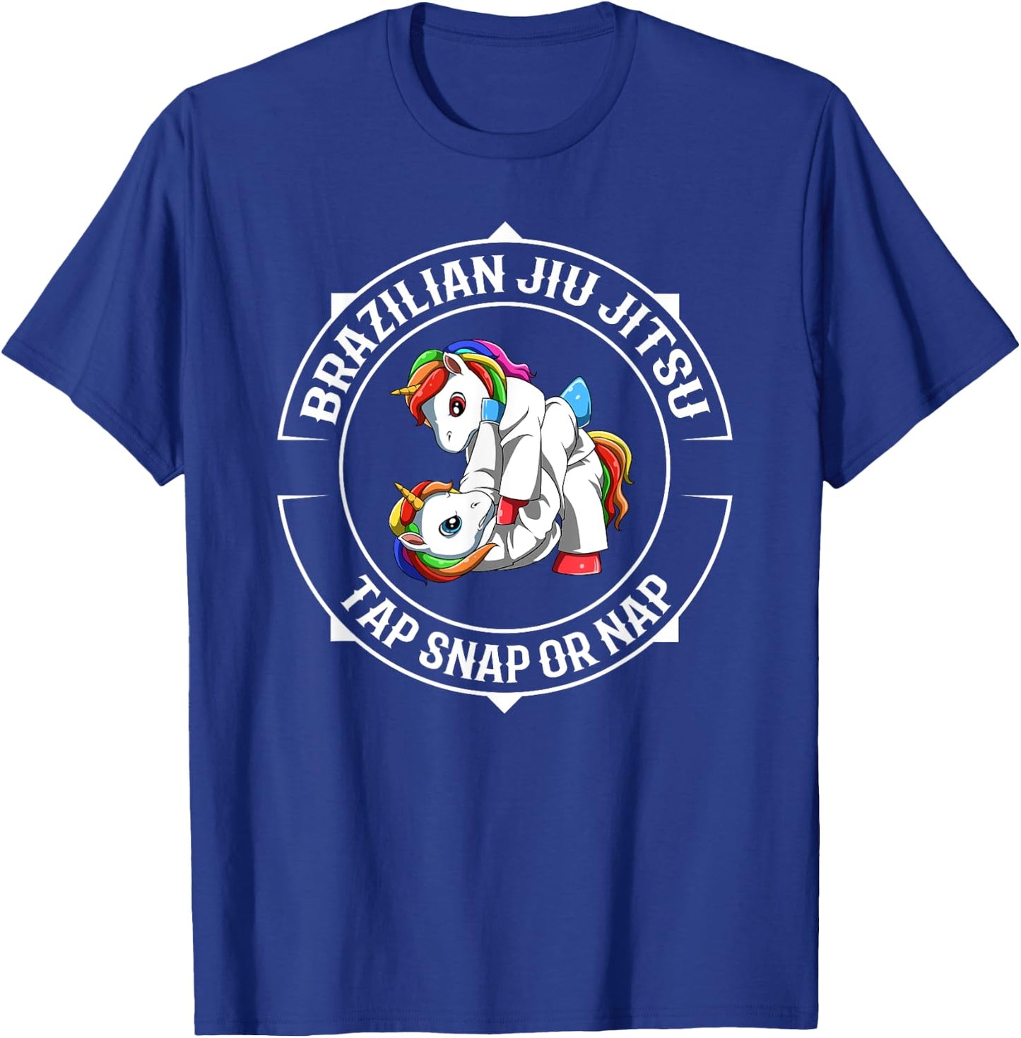 Funny Jiu Jitsu Unicorns - Cute Girls BJJ and Grappling T-Shirt - T-Shirt | Royal