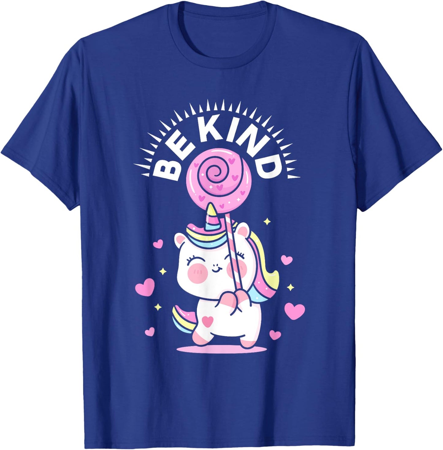 Unicorn Be Kind Kindness Inclusion Diversity Anti-Bullying T-Shirt - T-Shirt | Royal