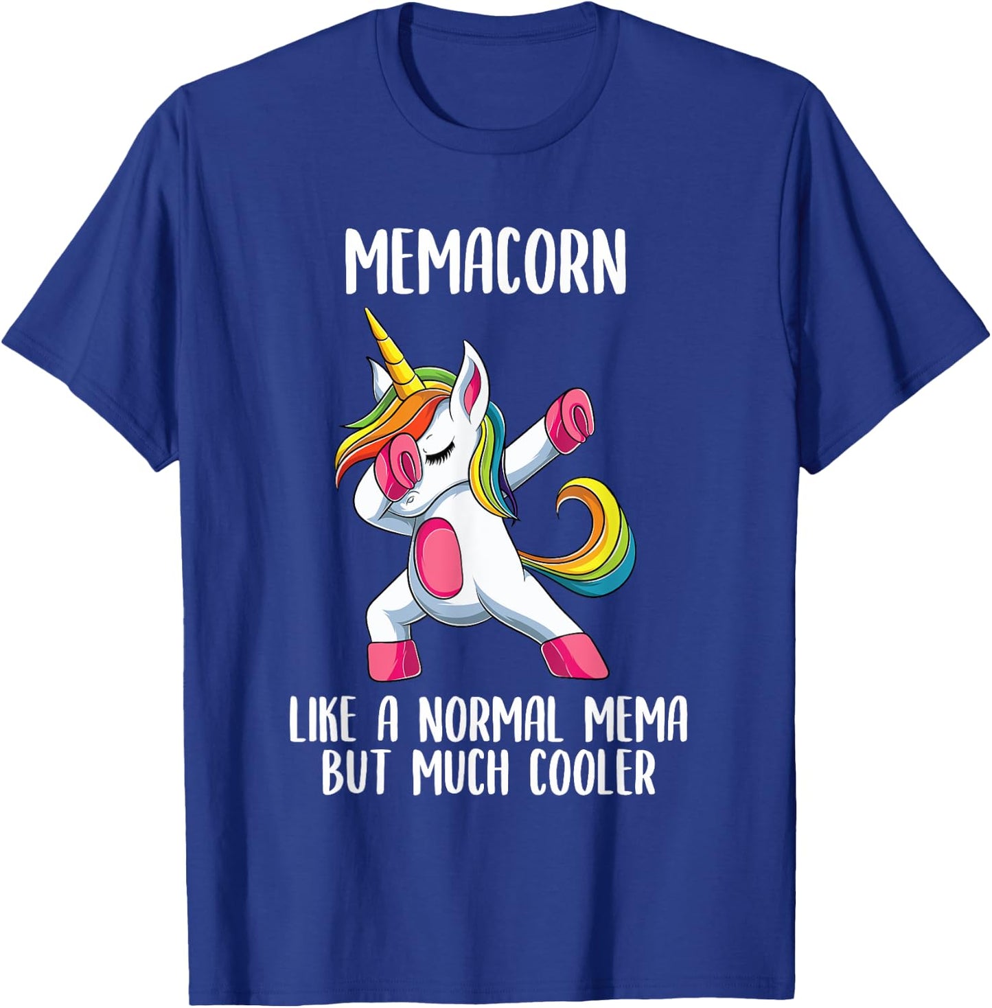 Unicorn Mema Girl Birthday Party Apparel MemaCorn Cute T-Shirt - T-Shirt | Royal