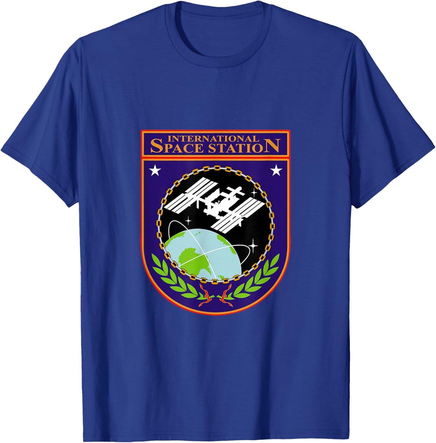 International Space Station NASA ISS Insignia T-Shirt - T-Shirt | Royal