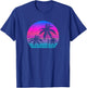 Sunset Palm Tree Cool Summer Vacation Style Vaporwave T-Shirt - T-Shirt | Royal