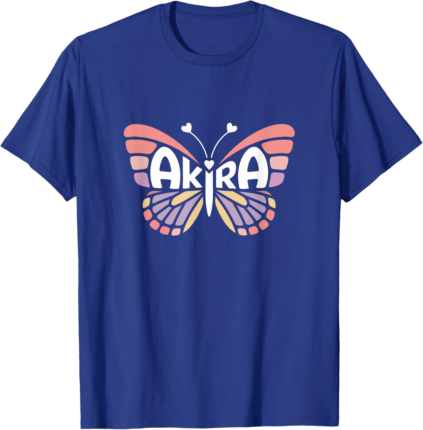 Akira Butterfly - Personalized Cute Name Word Art T-Shirt - T-Shirt | Royal