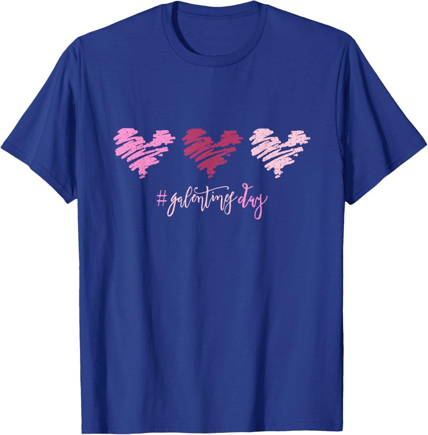 Triple Heart Galentines Day T-Shirt - T-Shirt | Royal
