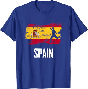 Spain Flag Jersey Spanish Soccer Team Spanish T-Shirt - T-Shirt | Royal