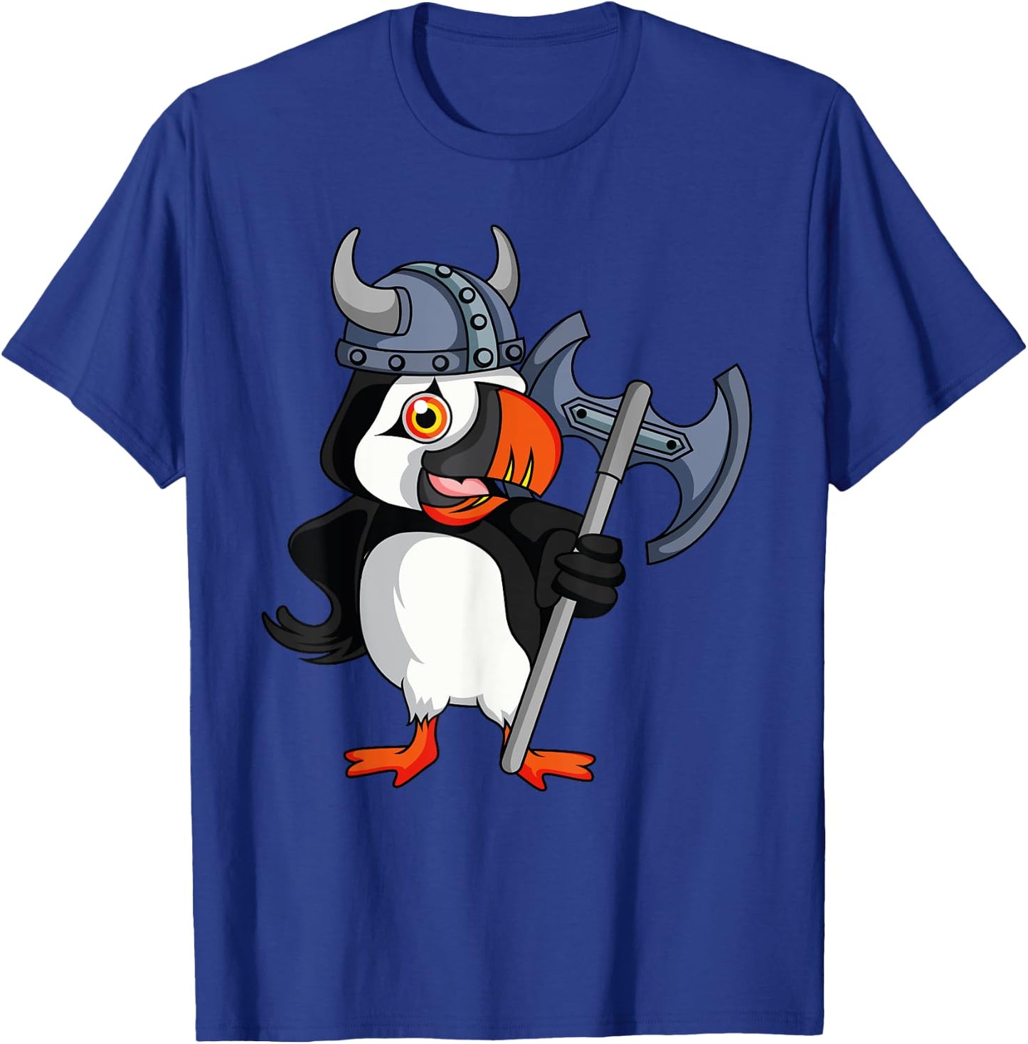 Iceland Puffin Souvenir Viking helmet T-Shirt - T-Shirt | Royal