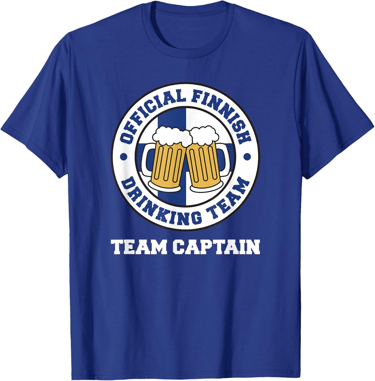 Official Finnish Drinking Team Captain T-Shirt - T-Shirt | Royal