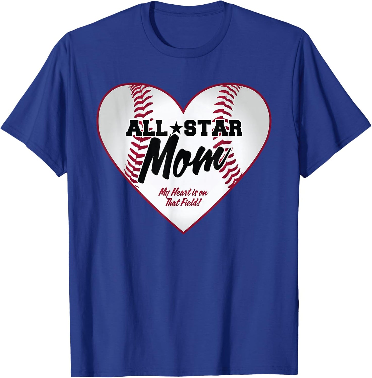 All-Star Baseball Mom T-Shirt - T-Shirt | Royal