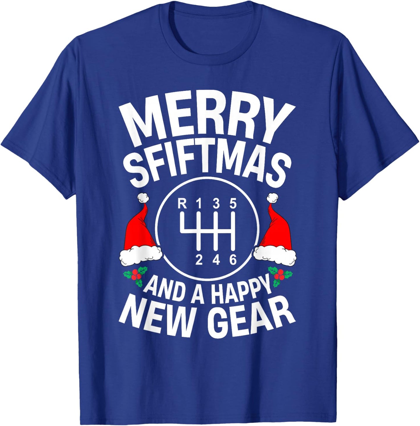 Car Guy Funny Auto Racing Mechanic Manual Christmas Car Love T-Shirt - T-Shirt | Royal