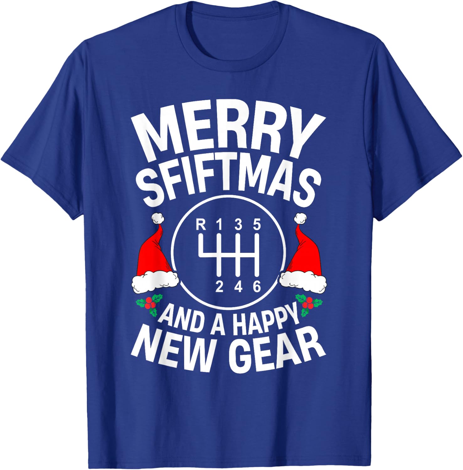 Car Guy Funny Auto Racing Mechanic Manual Christmas Car Love T-Shirt - T-Shirt | Royal