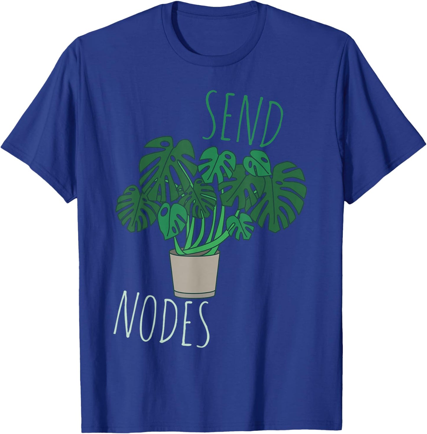 Send Nodes Monstera T-Shirt - T-Shirt | Royal