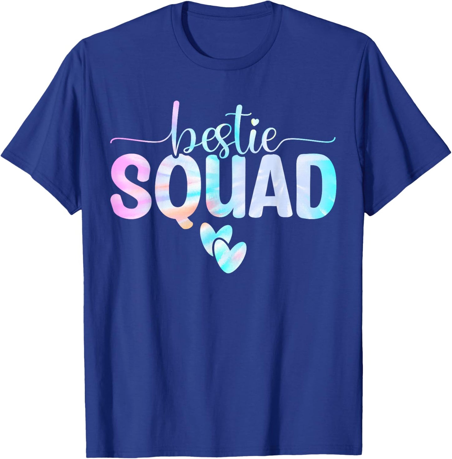 Best Friend Matching Squad Tie Dye Bestie BFF T-Shirt - T-Shirt | Royal