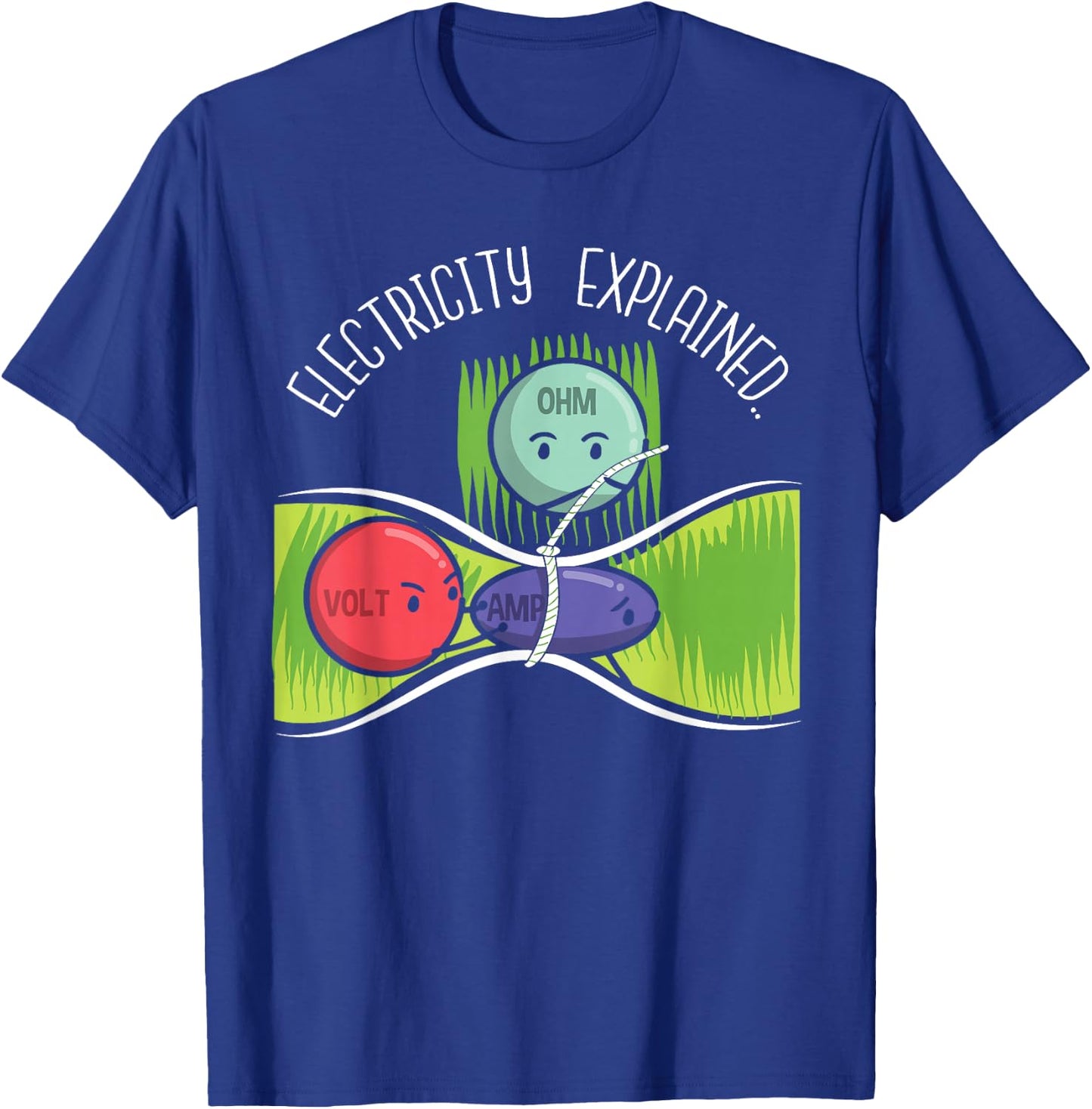 Electrical installer Electricity explains electrician T-Shirt - T-Shirt | Royal
