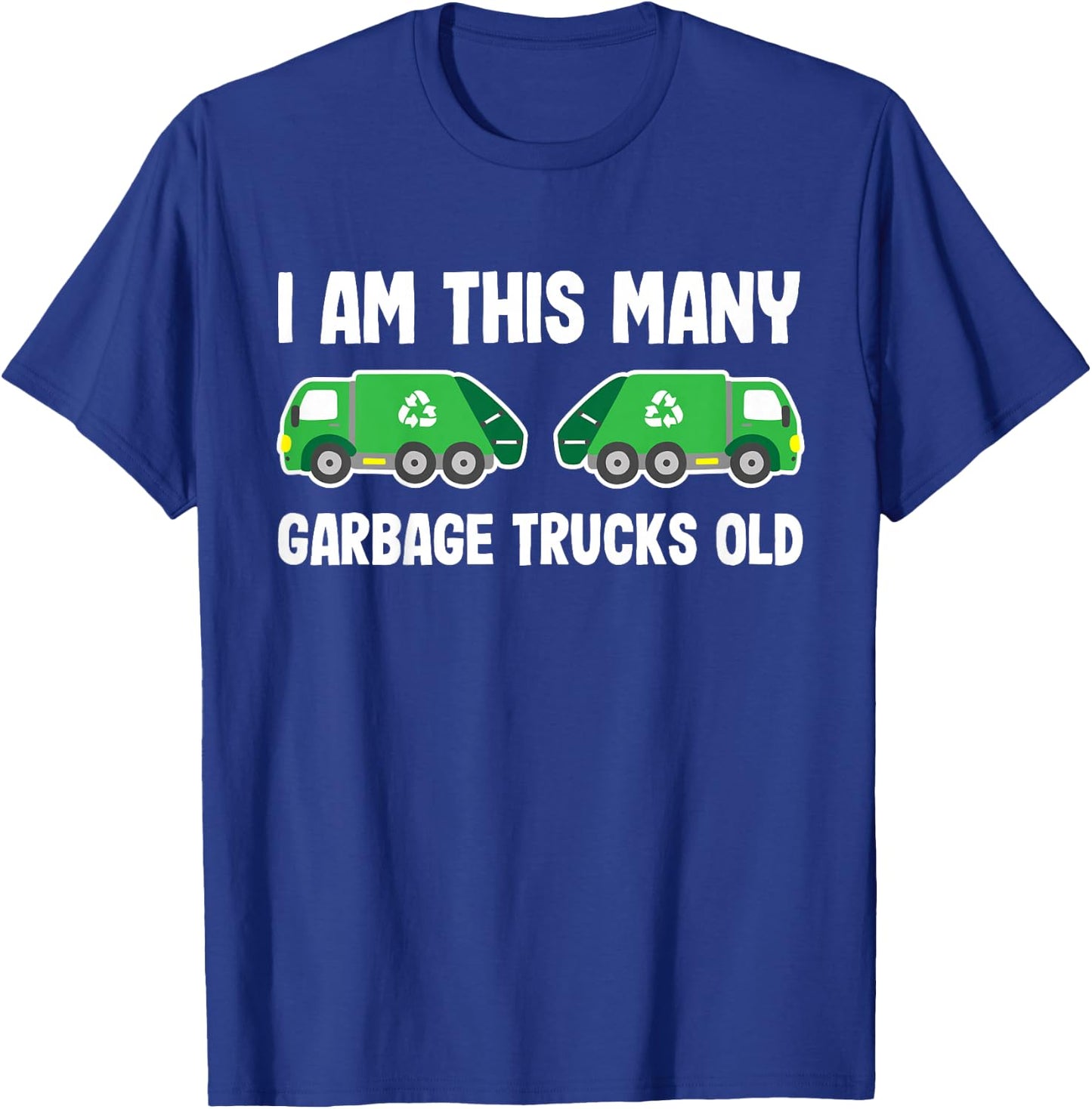 Im This Many Garbage Trucks Old 2 Years Trash Garbage Truck T-Shirt - T-Shirt | Royal