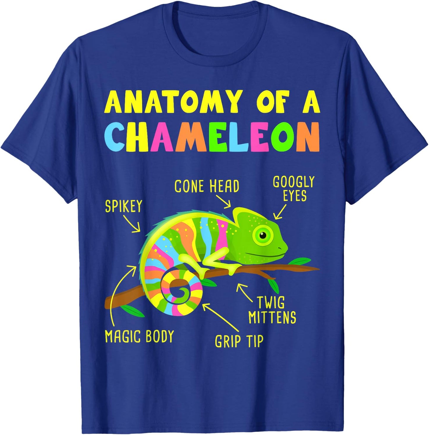 Anatomy of A Chameleon T-Shirt - T-Shirt | Royal