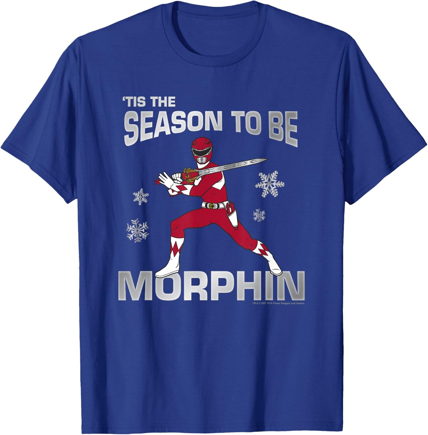 Power Rangers Christmas Red Ranger 'Tis The Season T-Shirt - T-Shirt | Royal