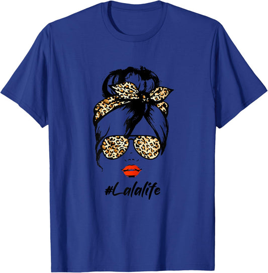 Classy Lala Life With Leopard Pattern Shades #Lalalife T-Shirt - T-Shirt | Royal