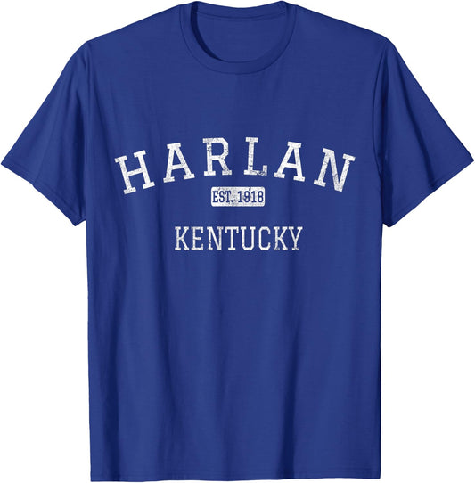 Harlan Kentucky KY Vintage T-Shirt - T-Shirt | Royal