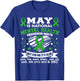 May Is National Mental Health Awareness Month Green Ribbon T-Shirt - T-Shirt | Royal