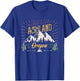 Vintage Ashland Oregon Mountain Outdoors Hiking T-Shirt - T-Shirt | Royal