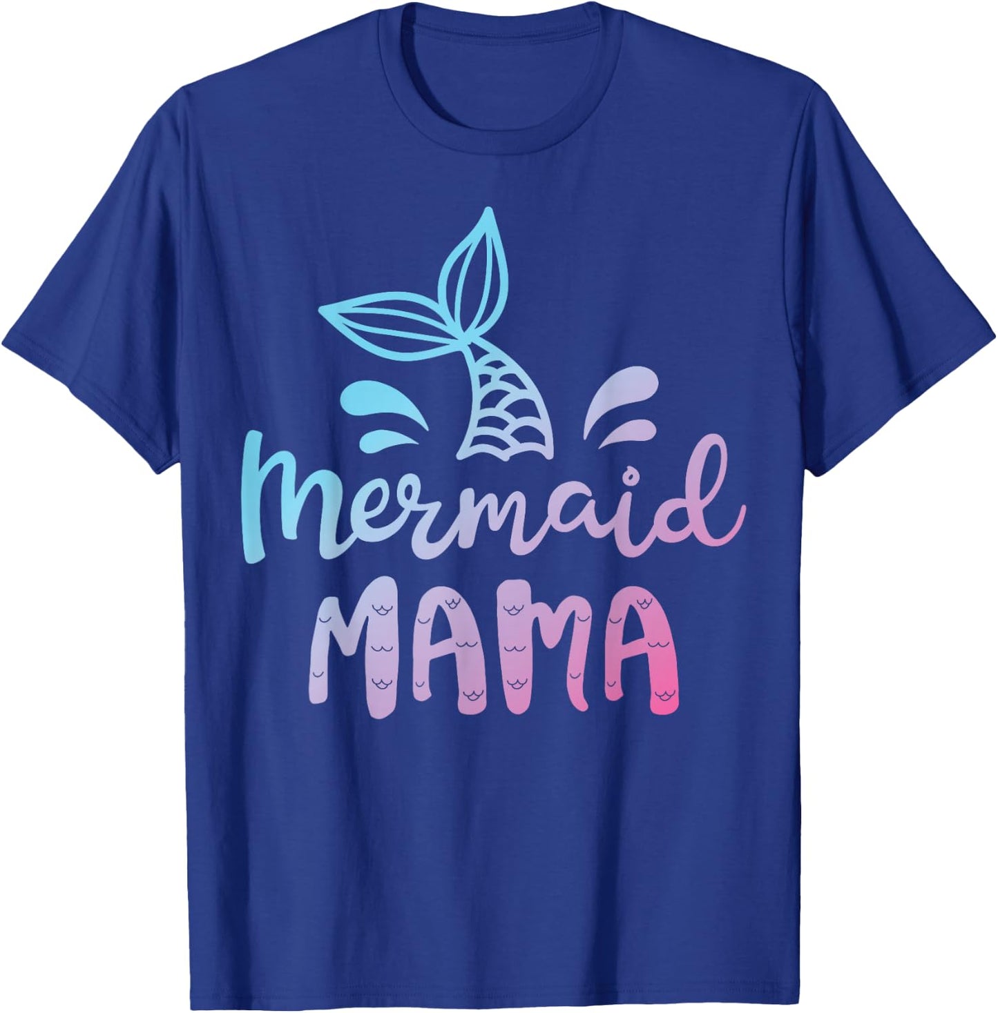 Mermaid Mama Funny Women Mom Mommy Family Matching Birthday Small T-Shirt - T-Shirt | Royal