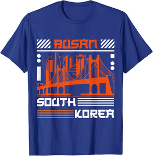 Busan Vacation Holiday South Korea Flag T-Shirt - T-Shirt | Royal