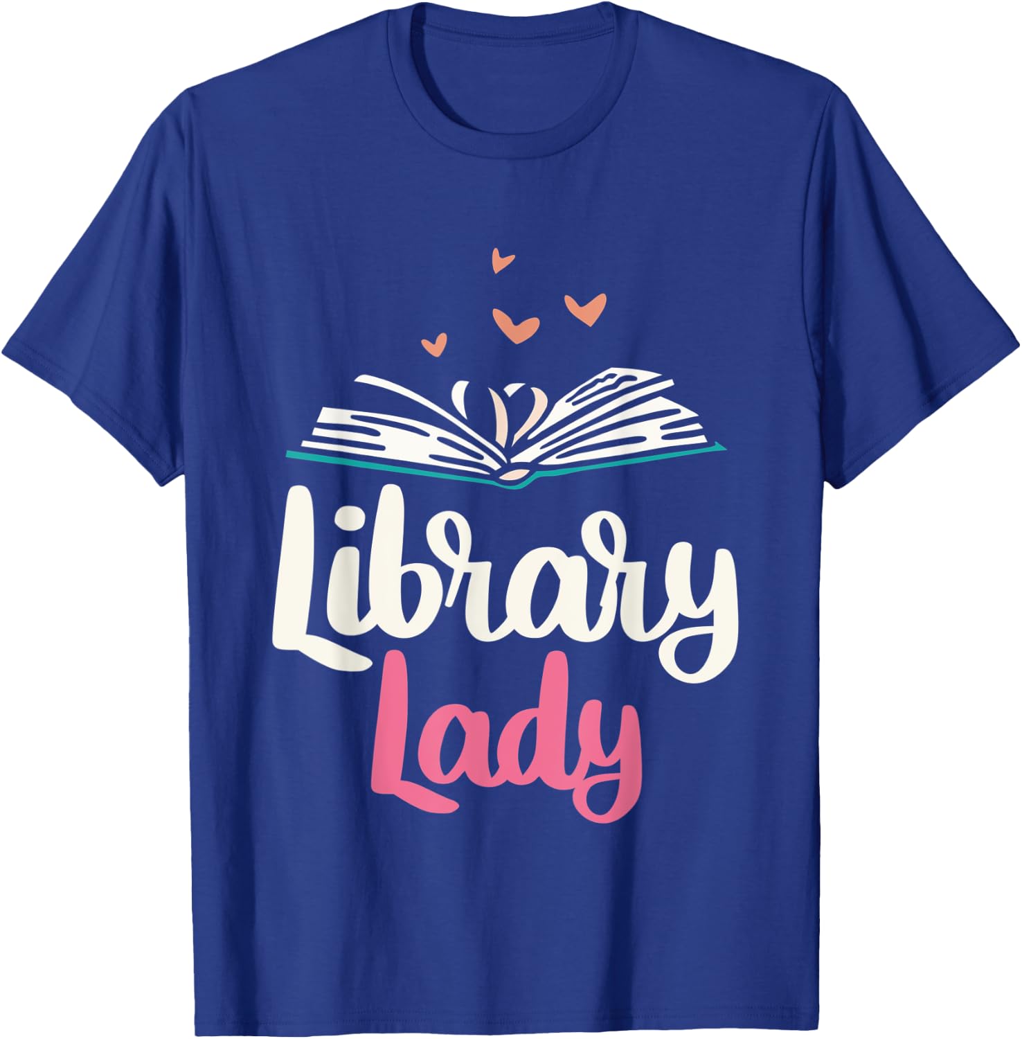 Library Librarian Appreciation Gift Costume Women's Black Classic Elegant Lace Letter Print T-Shirt - T-Shirt | Royal