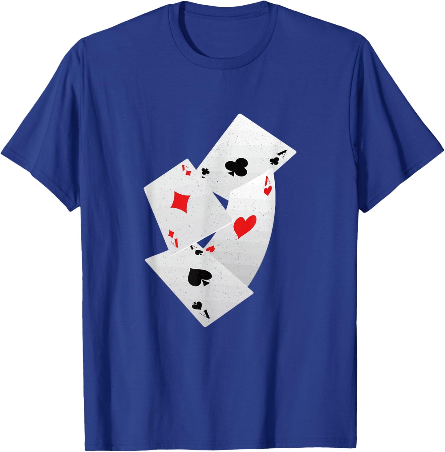 Four Aces Poker Game Pro Funny Lucky Players Gamblers Humor T-Shirt - T-Shirt | Royal