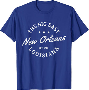 New Orleans Est. 1718 The Big Easy Louisiana Souvenir T-Shirt - T-Shirt | Royal