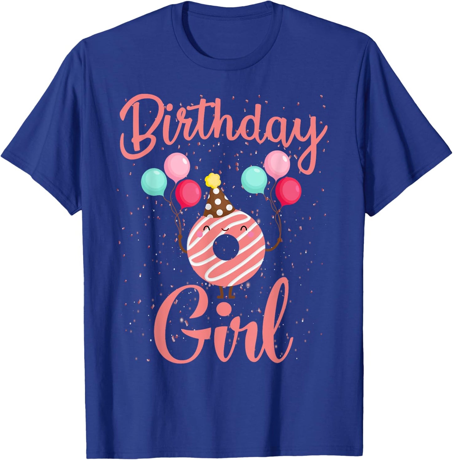 Birthday Girl Donut-Funny Matching Birthday Girl Party T-Shirt - T-Shirt | Royal