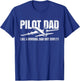 Pilot Dad Like Normal Dad But Cooler Funny Airplane Dad T-Shirt - T-Shirt | Royal