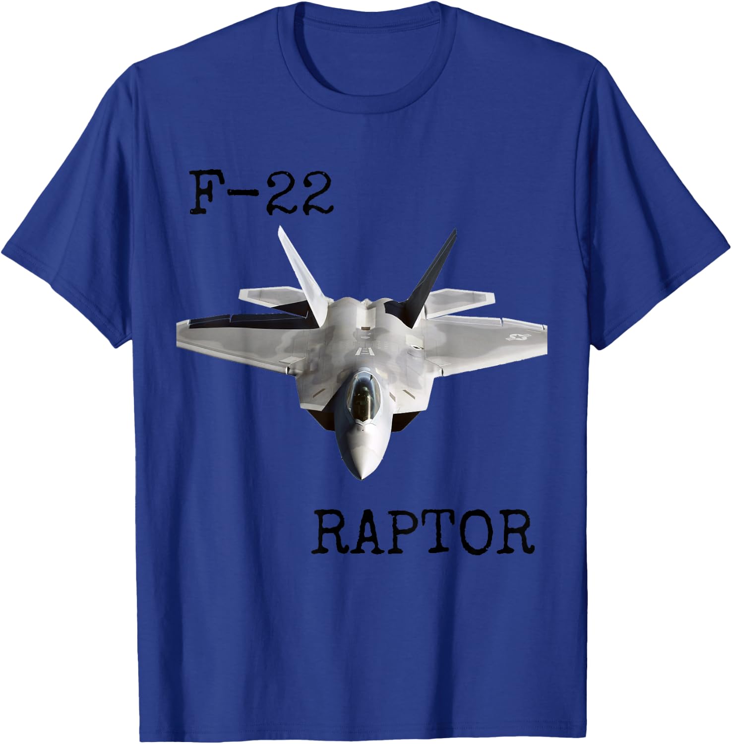 Air Force F-22 Raptor Fighter Jet Military Veteran T-Shirt - T-Shirt | Royal