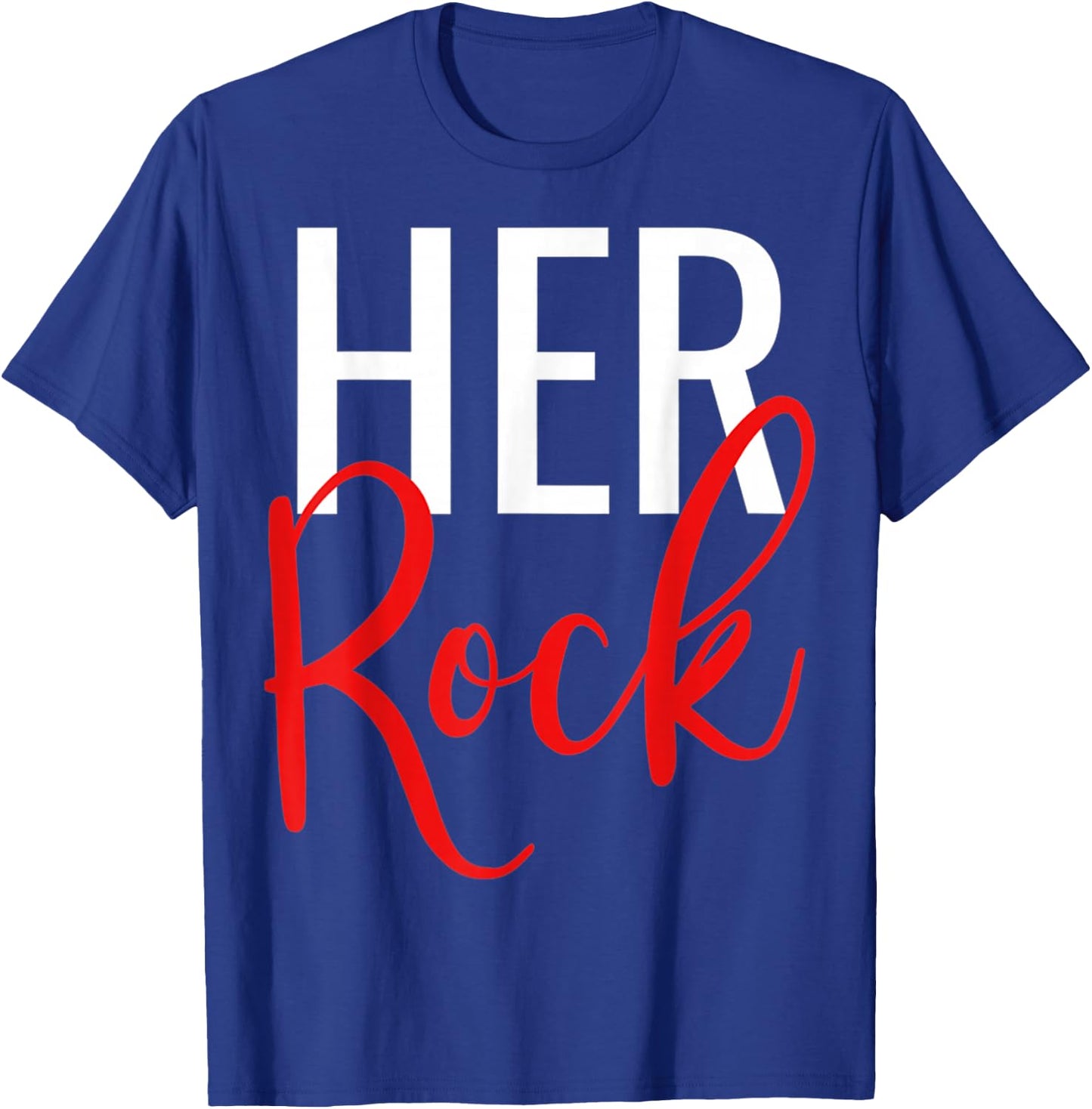 Her Rock His Peace Matching Couples T-Shirt - T-Shirt | Royal