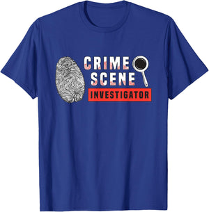 Crime Scene Investigator Forensic Scientist True Crime CSI T-Shirt - T-Shirt | Royal
