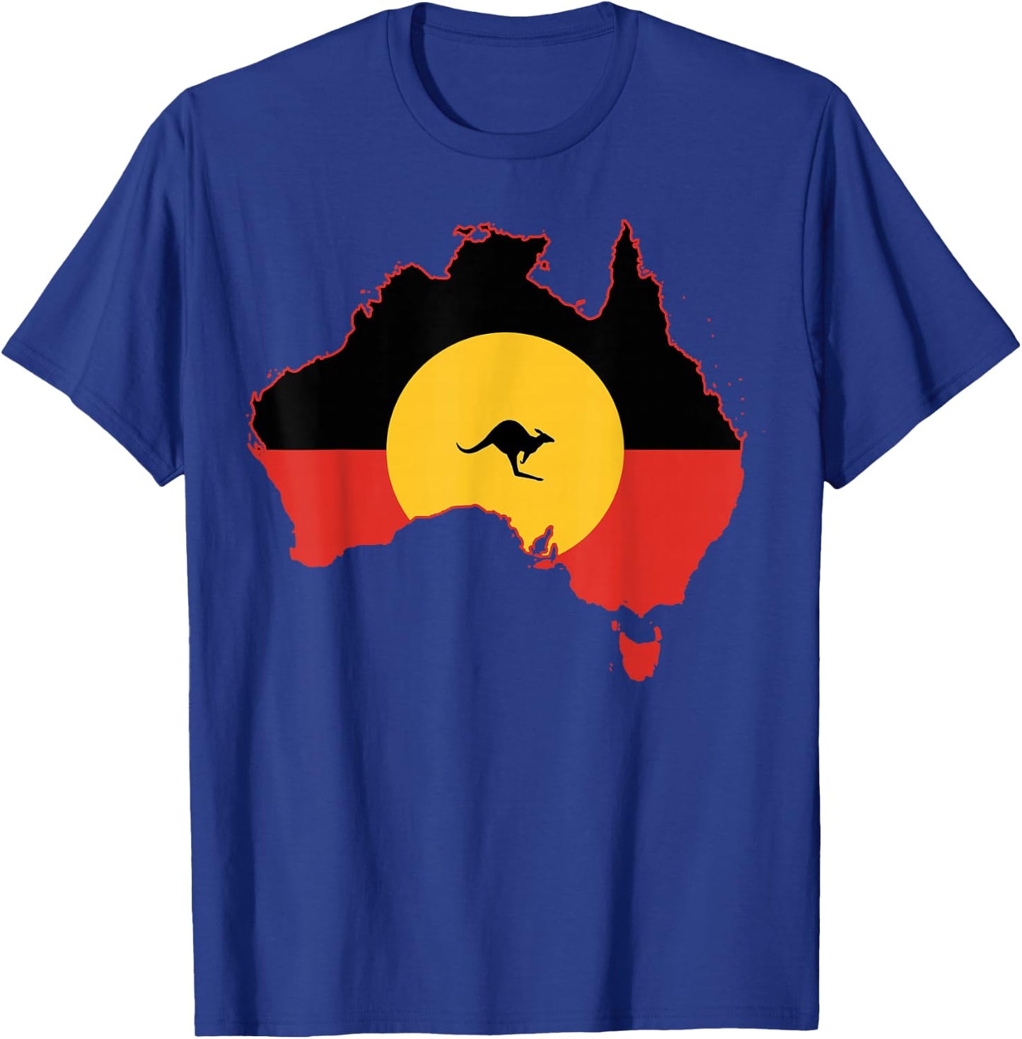 Aboriginal Flag T Shirt Australia Flag Gift Aussie T-Shirt - T-Shirt | Royal