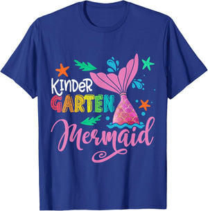 Kindergarten Mermaid Back To School for Mermaid Teacher Girl T-Shirt - T-Shirt | Royal