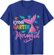 Kindergarten Mermaid Back To School for Mermaid Teacher Girl T-Shirt - T-Shirt | Royal