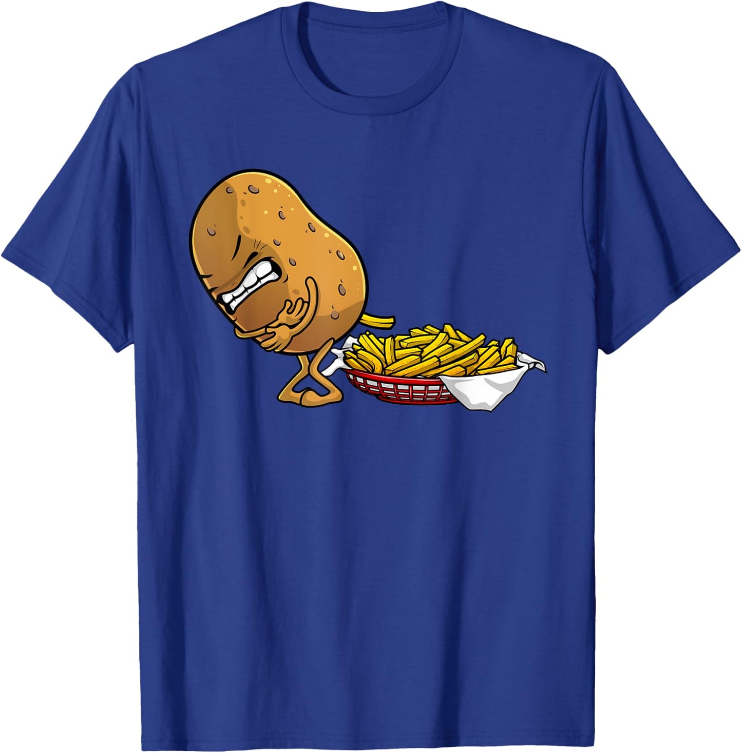 Funny French Fries Designs Women Potato Food Eaters Small T-Shirt - T-Shirt | Royal