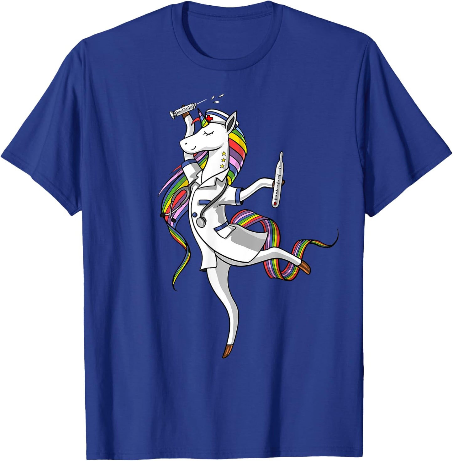Unicorn Nurse Medical Doctor Funny Women Girls Kids T-Shirt - T-Shirt | Royal