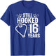 Married 16 Years - Fishing Couple - 16th Wedding Anniversary T-Shirt - T-Shirt | Royal