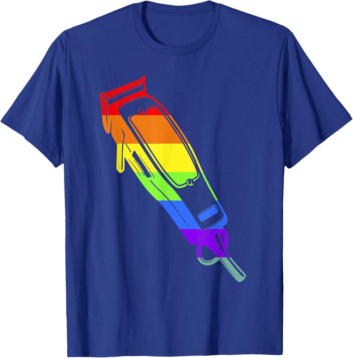 Barber Rainbow Color Hair Clipper Hairstylist T-Shirt - T-Shirt | Royal