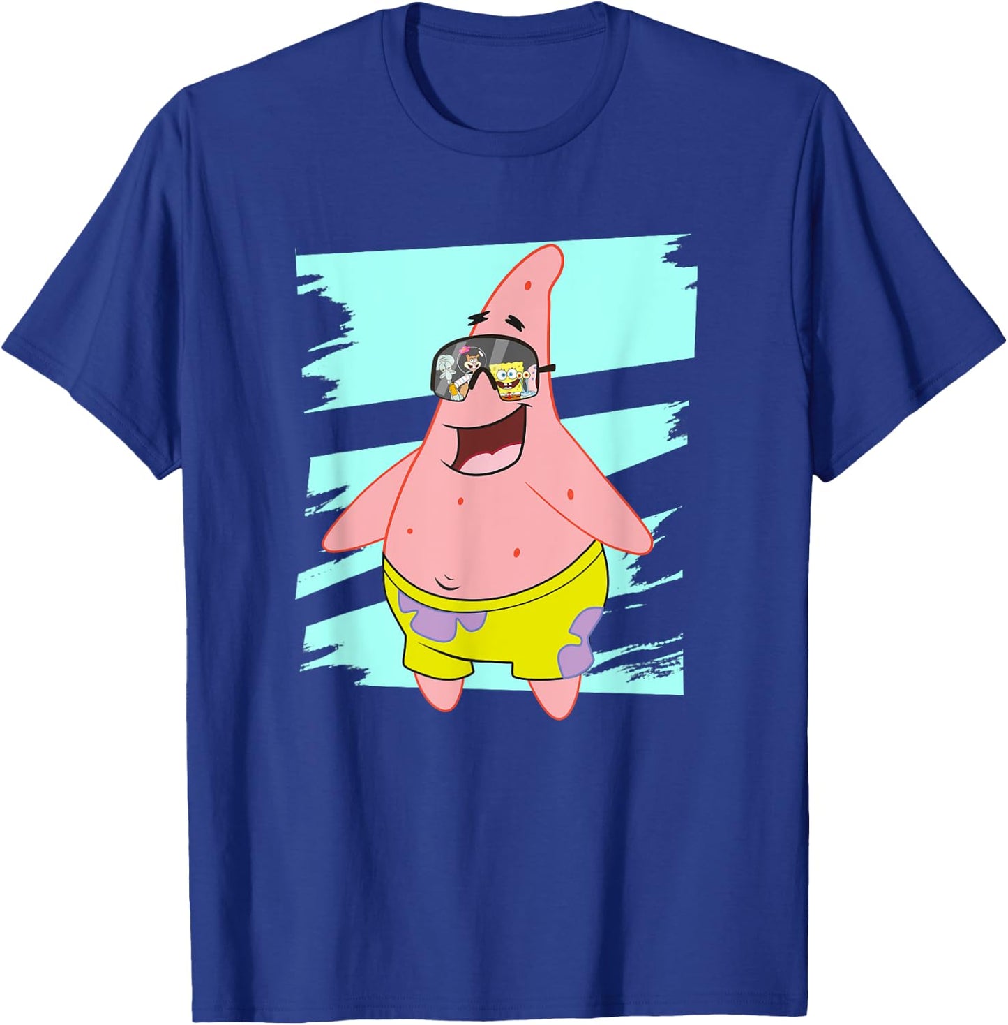 Mademark x SpongeBob SquarePants - Patrick Star - Reflection in Sunglasses T-Shirt - T-Shirt | Royal