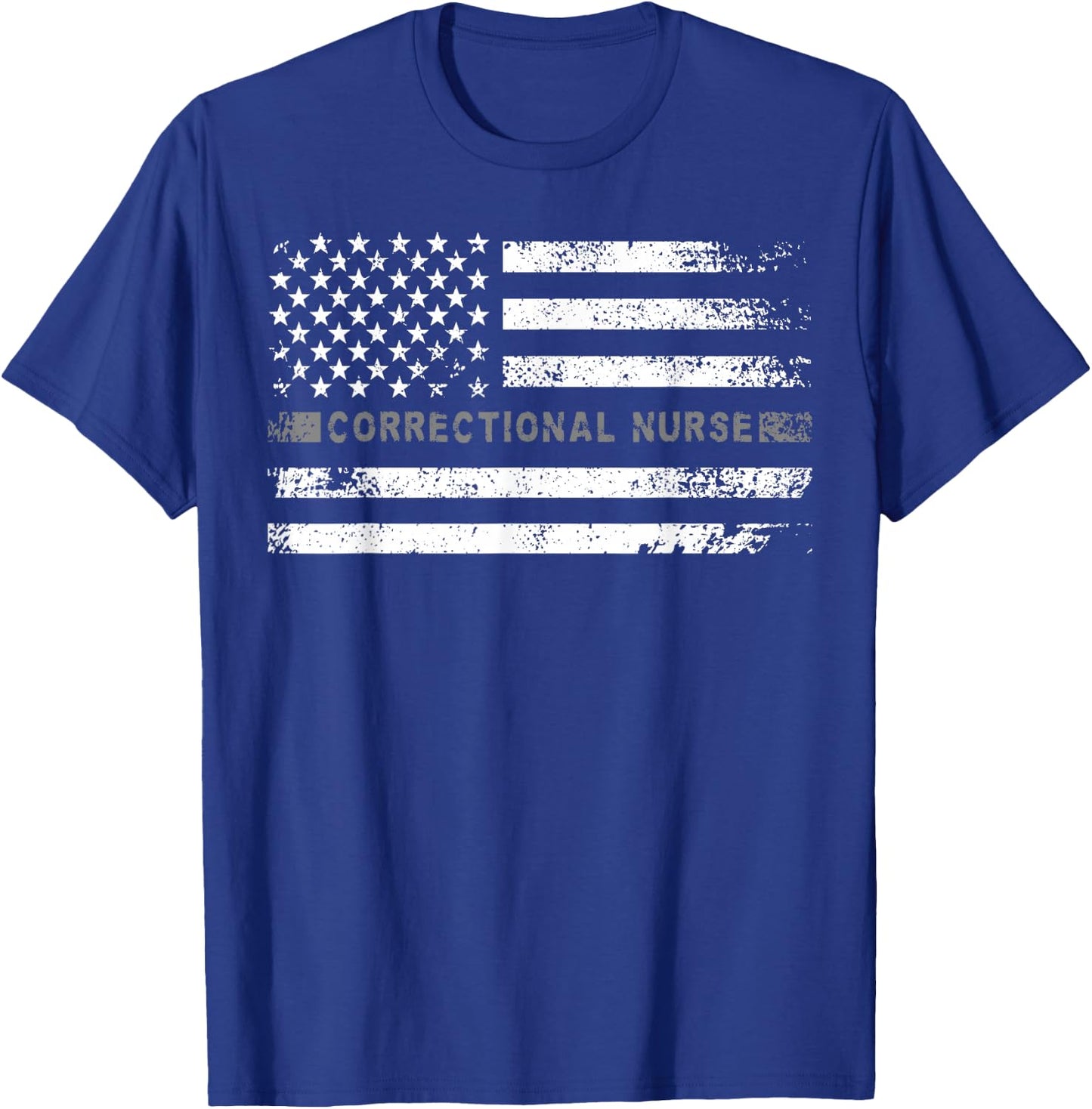 Corrections Nurse US Flag Correctional Nursing T-Shirt - T-Shirt | Royal