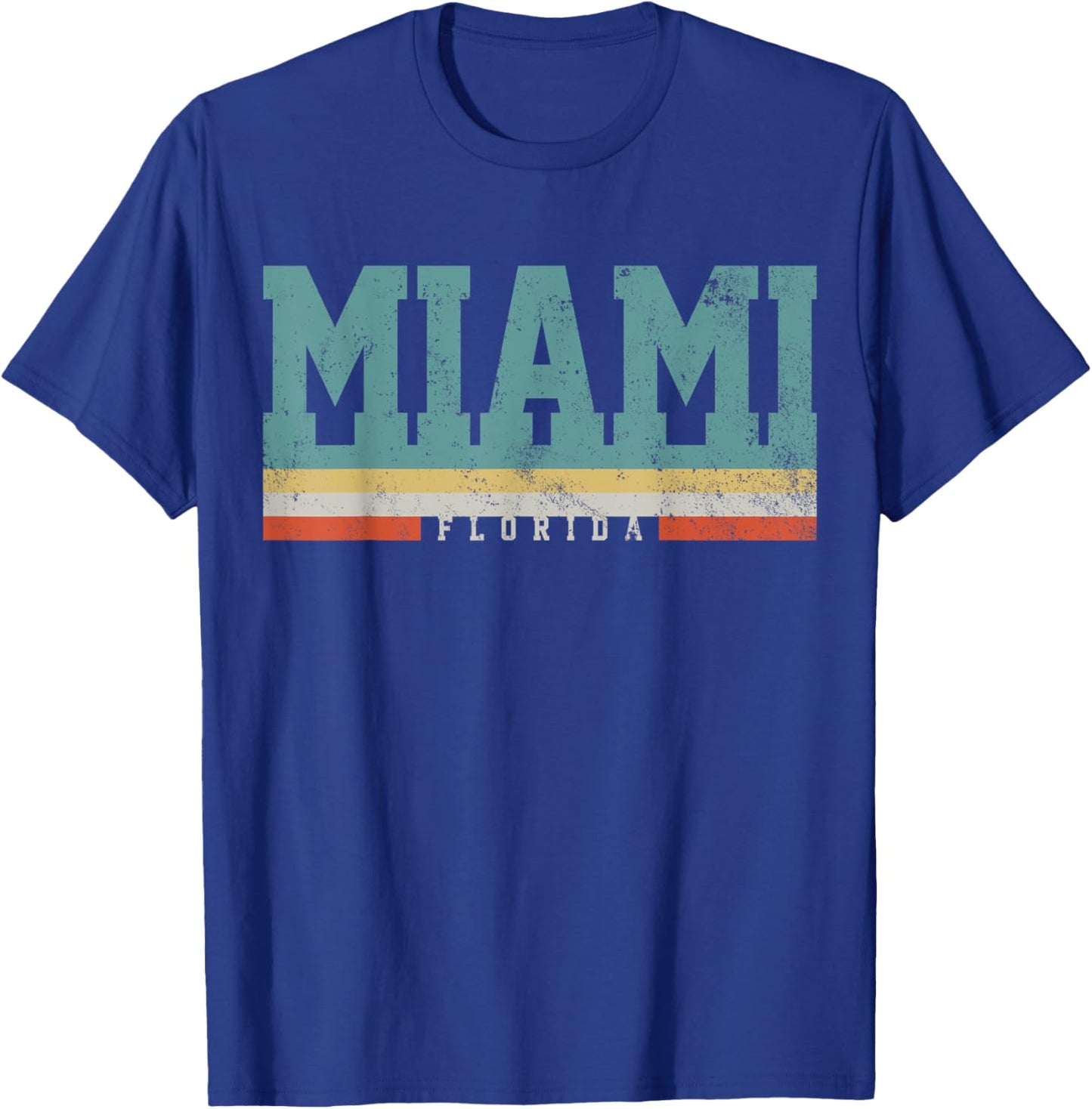 Miami Florida Retro Vintage Gift T-Shirt - T-Shirt | Royal