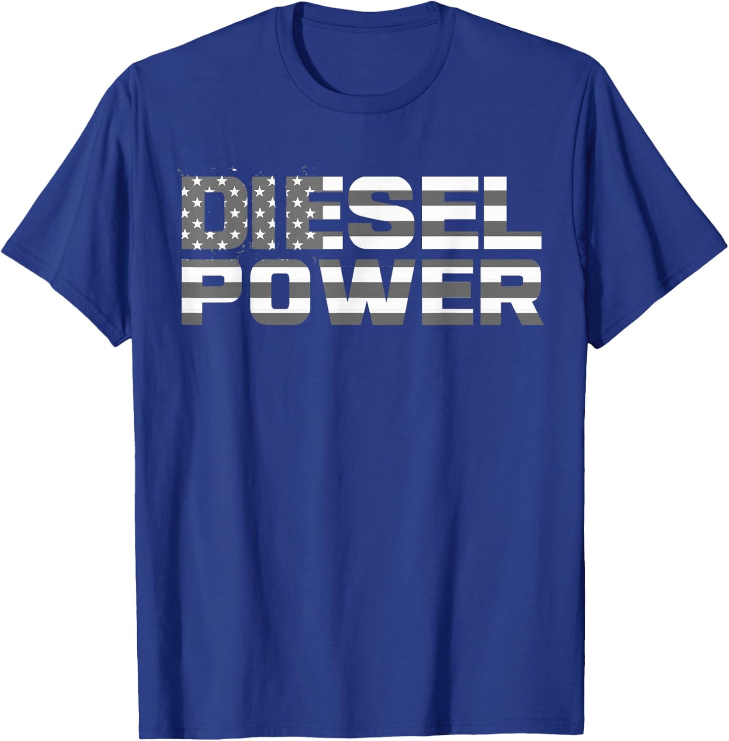 Diesel Power American Flag Funny Truck Mechanic Gift T-Shirt - T-Shirt | Royal