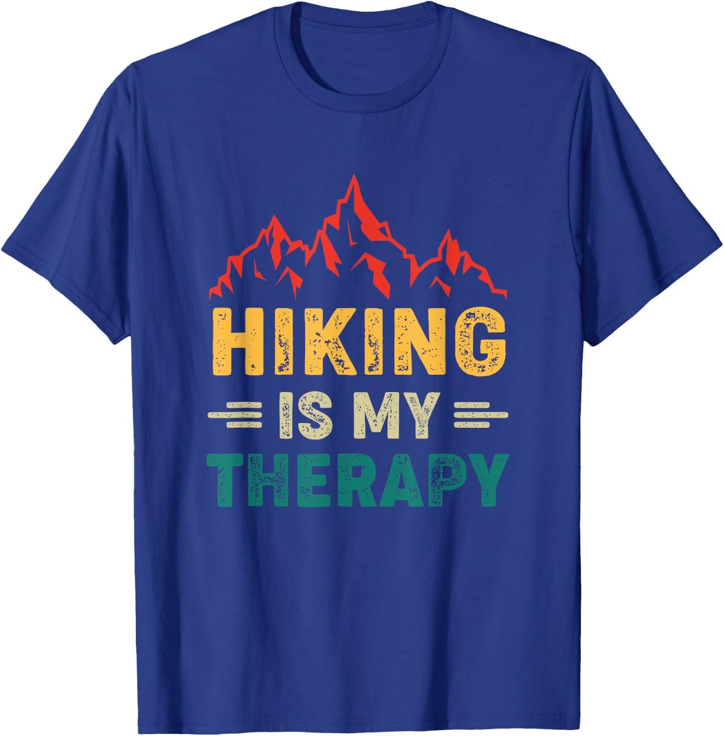 Hiking Is My Therapy T-Shirt - T-Shirt | Royal