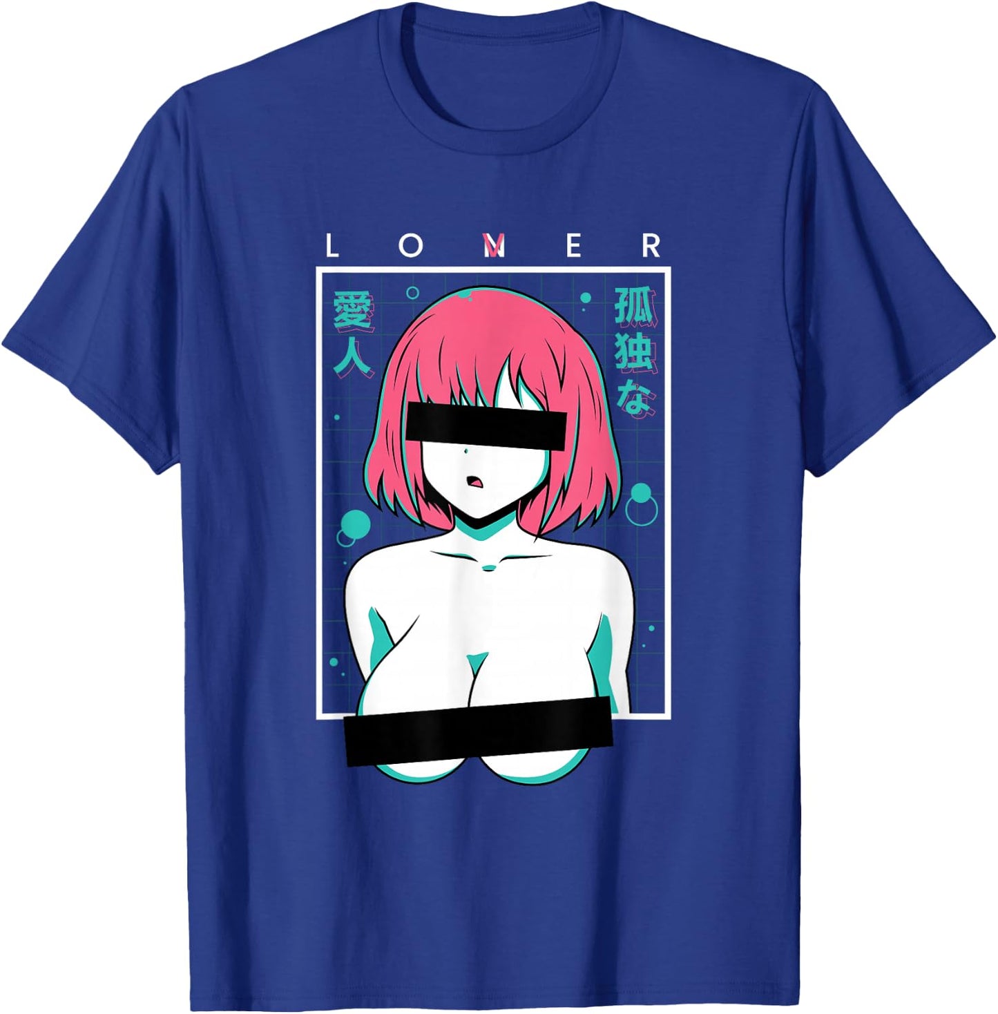 Waifu Loner Lover Anime Girl Japanese Aesthetic Manga Otaku T-Shirt - T-Shirt | Royal