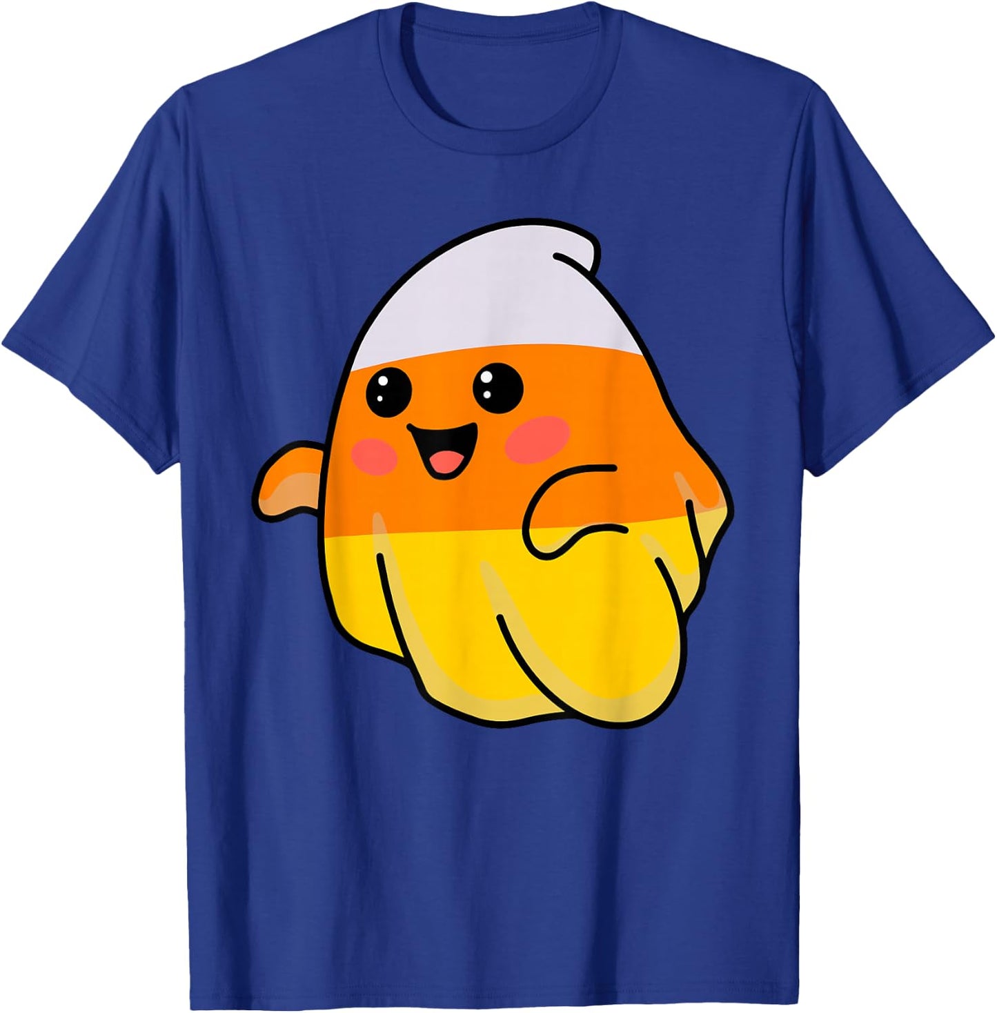 Candy Corn Ghost Costume Funny Lazy Halloween Cute Ghostie T-Shirt - T-Shirt | Royal