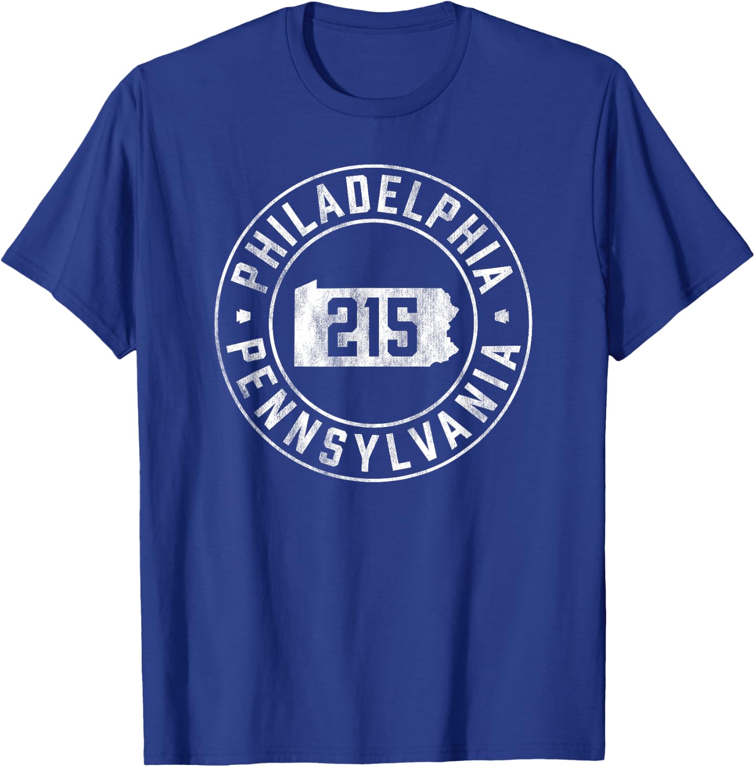 Retro Philly 215 Area Code Boys Girls Philadelphia T-Shirt - T-Shirt | Royal