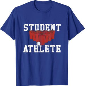 Student Athlete Beer Pong College Usa T-Shirt - T-Shirt | Royal