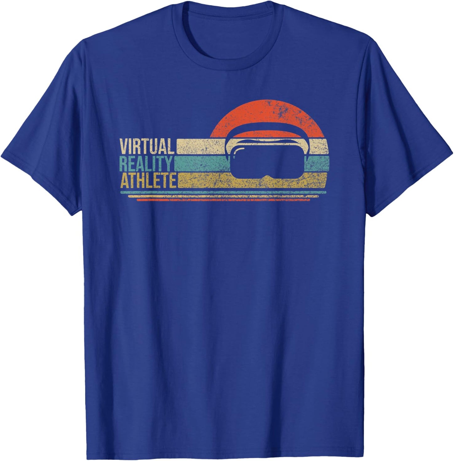 Virtual Reality Athlete VR Vintage Retro Video Gamer Gaming T-Shirt - T-Shirt | Royal